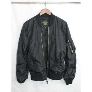 Alpha Industries Black MA-1 Bomber Flight Jacket Women's Medium RN 35569